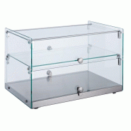 Vitrine d'exposition neutre vitrée Droit 50L Combisteel
