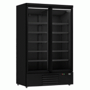 Vitrine réfrigérée 2 portes en verre noir JDE-1000R BL - 1000 L - 179 kg - Refroidissement forcé