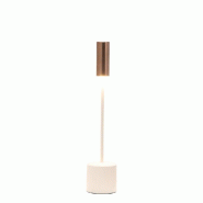Zafferano - Lampe de table tactile rechargeable à LED Carolina - Ivoire poli et bronze brossé - multicolore 8054040726644