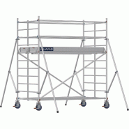 Échafaudage roulant aluminium DOCKER 150 version lisses - Hauteur de travail : 3,90 m - DUARIB - 7225020 Échafaudage roulant aluminium DOCKER 150 version lisses - Hauteur de travail : 3,90 m - DUARIB - 7225020