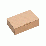 Boîte d'expédition simple cannelure brune 18x10x5cm - kraft brun - par 20 - fabrication française