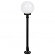 Borne classique globi ip43 e27 42w noir - hauteur totale 1160 mm