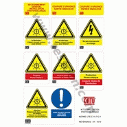Planche d'étiquettes pour installation photovoltaïque, conforme ute c 15-712-1 - CATAT-7010 Planche d'étiquettes pour installation photovoltaïque, conforme ute c 15-712-1 - CATAT-7010