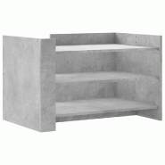 Décoshop26 - Table basse avec étagères design moderne 80 x 50 x 50 cm bois d'ingénierie gris DEC039343 - gris Bois massif 3000264334221