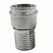 Douille maçon femelle inox à collerette - YMAFDAIX070 - DN 70 mm - Raccord vigneron/vinicole