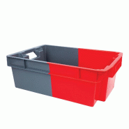 GILAC Bac empilable emboîtable 600 x 400 - gris/rouge - 32 L - Rouge/Gris G031032 - 3573678699076 GILAC Bac empilable emboîtable 600 x 400 - gris/rouge - 32 L - Rouge/Gris G031032 - 3573678699076