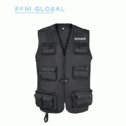 Gilet rangers sécurité en polyester/coton - City Guard - 7 poches - Marquage SÉCURITÉ poitrine et dos_0
