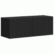 Helloshop26 - Lot de 2 meubles TV muraux modernes minimalistes rangement 60 x 31 x 29 cm en bois d'ingénierie noir 02_0054872 - noir Bois massif 3000
