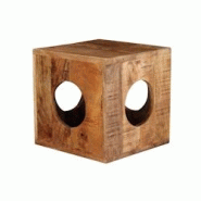 Möbilia Table d'appoint carrée | Bois d'acacia | L 35 x P 35 x H 35 cm | naturel - beige Bois massif 23020009 Möbilia Table d'appoint carrée | Bois d'acacia | L 35 x P 35 x H 35 cm | naturel - beige Bois massif 23020009