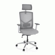 Siège de bureau / Siège pivotant BRETON PRO W Tissu / Tissu maille gris hjh OFFICE - gris polyester 751000