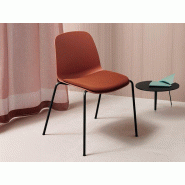 Lot de 2 sièges de réunion Kire avec assise en tissu Lot de 2 sièges de réunion Kire avec assise en tissu