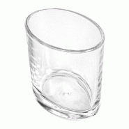 Verrine ovale réutilisable polycarbonate 93 ml 6,5x4,7x6,5cm - par 6