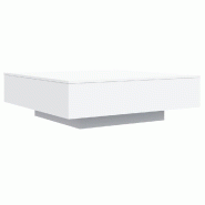 VidaXL Table basse blanc 100x100x31 cm bois d'ingénierie Modèle Nova Métal - 836595