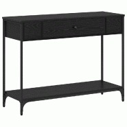 VidaXL Table console Chêne noir 100 x 34.5 x 75 cm Bois d'ingénierie Modèle Flex Design - 883512