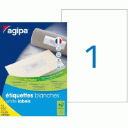 500 étiquettes blanches multi-usage, format 210 x 297 mm (500 feuilles A4 / cdt) - 3270241008074