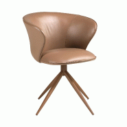 AC ANGEL CERDA Angel Cerdá Chaise pivotante en similicuir camel 4201C 65 x 65 x 79 - marron matière synthétique 8435631042990