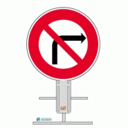 B2b - Interdiction de tourner à droite sur pied temporaire