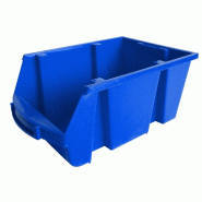 Bac à bec 10L bleu - 21,5x33,5x15cm - emboitable à vide - agréé contact alimentaire - superposable