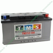 Batterie solaire tms12-100  102ah 12v À c100 2 colliers + 2 capuchons