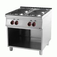 Fourneau électrique 4 feux avec soubassement 400 V - REDFOX - SP 90/80 E