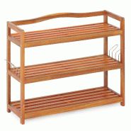 Helloshop26 - Étagère à chaussures 74 x 26 x 62 cm capacité de 18 paires design moderne en acacia marron rougeâtre 20_0014796 - rouge métal 3000