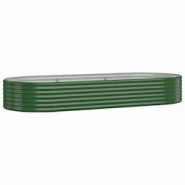 Helloshop26 - Jardinière bac lit surélevé plantes fleurs terrasse jardin de jardin acier enduit de poudre 249 x 100 x 36cm vert 02_0039609 - 300021 Helloshop26 - Jardinière bac lit surélevé plantes fleurs terrasse jardin de jardin acier enduit de poudre 249 x 100 x 36cm vert 02_0039609 - 300021