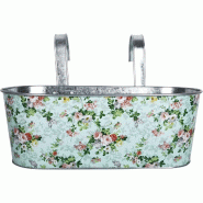 Jardinière de balcon avec crochets Roses Esschert Design - vert 8714982136092