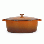 Menastyl - cocotte ovale montagne 9l en fonte émaillé brique - 3256391056677