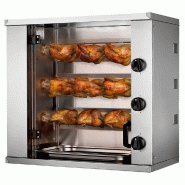 Mini rôtissoire à gaz - 3 broches - 9 poulets | GGM