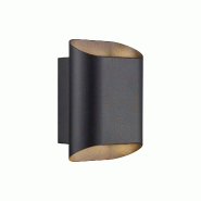 Nordlux Applique murale Nico 22 Round Maxi  Métal Noir ,  H. 23 - IP54 - GU10 /   Extérieur - noir métal 5704924025662
