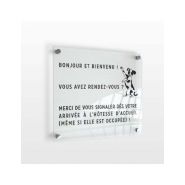 Plaque de porte personnalisable- plexi/dibond