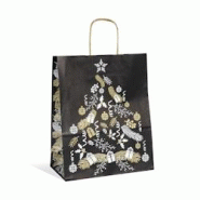 Sac Corben Noir kraft blanc poignées torsadées 26+12x32cm par 250 - 3700481692219 Sac Corben Noir kraft blanc poignées torsadées 26+12x32cm par 250 - 3700481692219