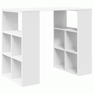 VidaXL Bureau avec étagère Blanc 90 x 50 x 75 cm Bois d'ingénierie Modèle Horizon Select - 869506