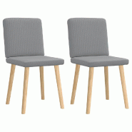VidaXL Chaises à manger lot de 2 gris clair tissu Modèle Uvessal - 4101197