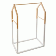 WellHome - Portant à vêtements en bois naturel 60 x 37 x 99 cm - WH13905