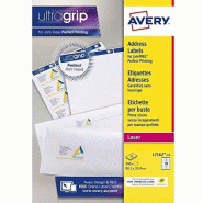 AVERY 240 étiquettes Laser blanches, format 99,1 x 33,9 mm (15 feuilles / cdt) - 5014702086625
