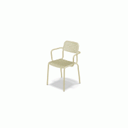 Chaise avec accoudoirs Tube 4 pieds - jaune