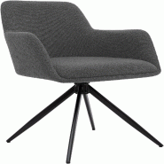 CLP Chaise de salle à manger Olema en tissu bouclette Tissu HBT: 82x56x58 cm Gris - gris textile 327677