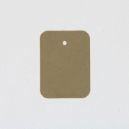 Etiquettes textiles à trou kraft lisse 40 x 55 mm - par 250