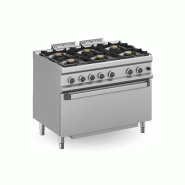 Feux vifs sur grand four gaz 6 feux MAGISTRA Plus 700 MBM