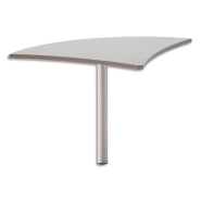 Gautier office angle de liaison à 90d jazz hêtre, piétement et plateau gris clair l80 x h74 x p80 cm