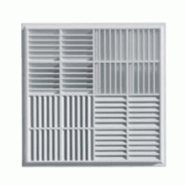 Grille ventilation carrée pvc pour faux-plafonds