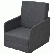 Helloshop26 - Fauteuil chaise siège lounge design club sofa salon " convertible 595 x 72 x 725 cm tissu gris foncé 1102089/3 - vert Bois massif 3000