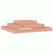 Helloshop26 - Jardinière 3 niveaux jardin extérieur 110 x 110 x 27 cm en bois de douglas massif 02_0048484 - Bois massif 3000241317940