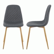 HELLOSHOP26 - Lot de 2 chaises de salle à manger 87 x 44 x 51 cm gris clair 03_0006740 - gris 03_0006740 HELLOSHOP26 - Lot de 2 chaises de salle à manger 87 x 44 x 51 cm gris clair 03_0006740 - gris 03_0006740