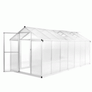 Helloshop26 - Serre tente abri plante fleur légumes aluminium 421 x 190 x 195 cm 15,6 m³ Transparent 02_0044470 - 3000220163964 Helloshop26 - Serre tente abri plante fleur légumes aluminium 421 x 190 x 195 cm 15,6 m³ Transparent 02_0044470 - 3000220163964