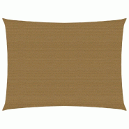 Helloshop26 - Voile d'ombrage 160 g/m² taupe 3 x 4 m PEHD 02_0009314 - 3000503047769