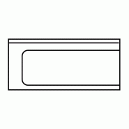 KBS Table d'écoulement à gauche sans fond avec rebord 1200x700x850 mm - inox 20390016