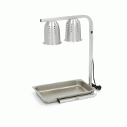 Maxima Lampe chauffante - 2 lampes - incl 2 lampes et 1 récipient 1/1 GN – 35 × 56 × 76 cm – 550 W - AKS-09362041