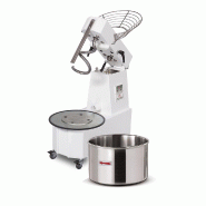 Pétrin à spirale 33L monophasé 2V tête relevable et cuve fixe MECNOSUD